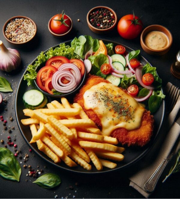 CHICKEN PARMA PACK (Served with Chips and Salad)